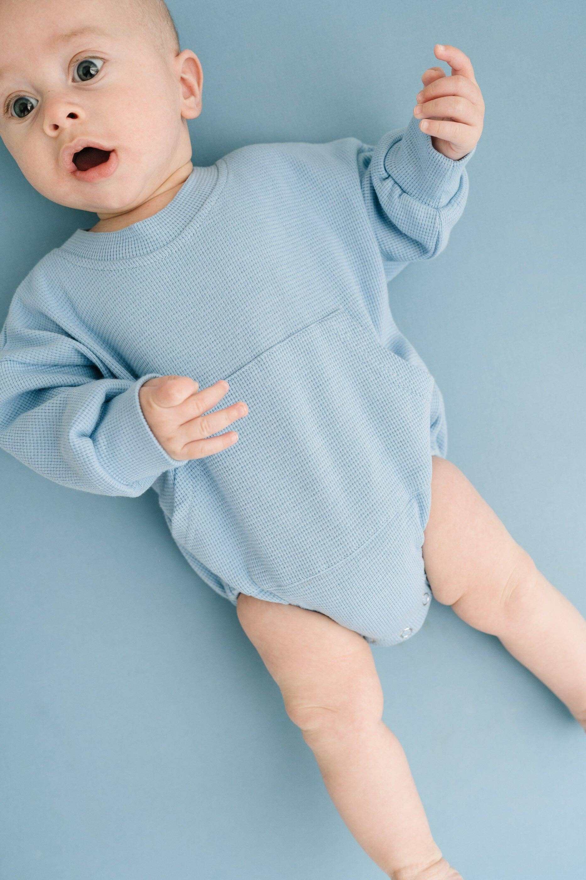 River Waffle Sweatshirt Romper5