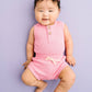 Passion Pink Ribbed Tank Set