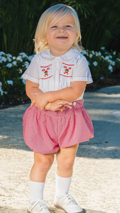 Candy Cane Button Bloomer