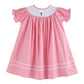 Pink Candy Heart Smocked Bishop Dress