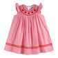 Pink Heart Valentine Smocked Bishop Dress