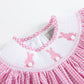 Pink Gingham Easter Bunny Smocked Bishop Dress