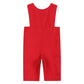 Red & White Santa Smocked Overalls