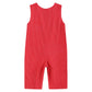 Red Christmas Tree Smocked Overalls