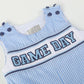 Light Blue Gingham Game Day Overalls