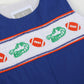 Blue and Orange Football Smocked Overalls-Florida