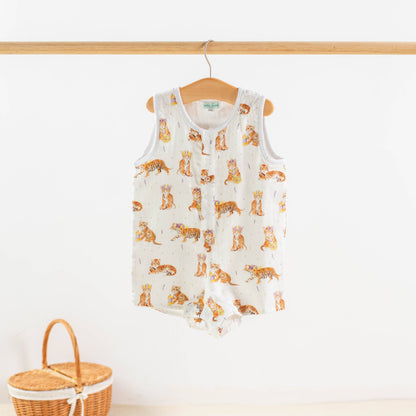 Louisiana Tigers Organic Muslin Shortalls_tigers