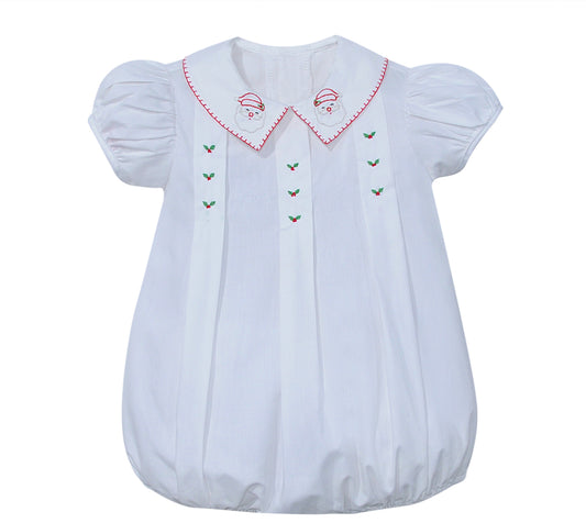 Kay Girl Bubble- Santa  Hand Embroidered Bubble