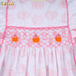 Pink pumpkin hand smocked dress