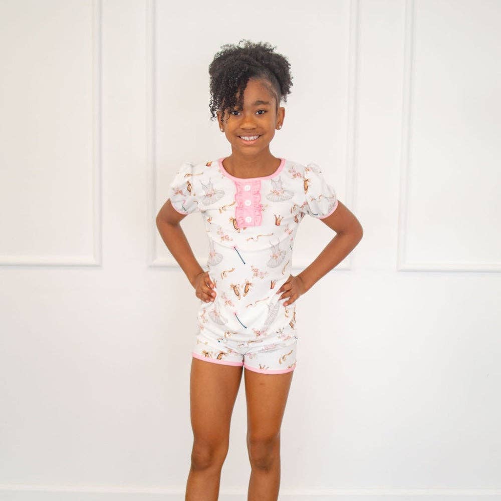 Ruffle Short Sleeve Lounge Set - Dance