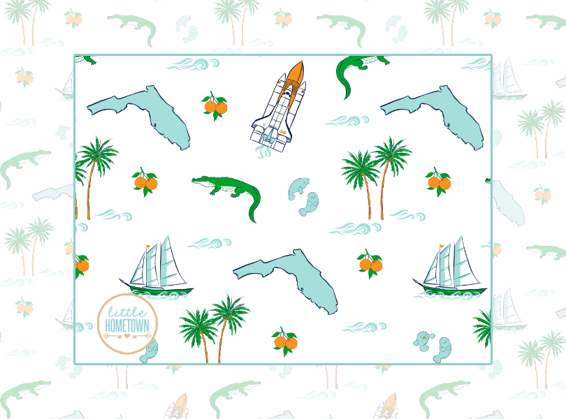 Florida Swaddle Blanket (Unisex) detail