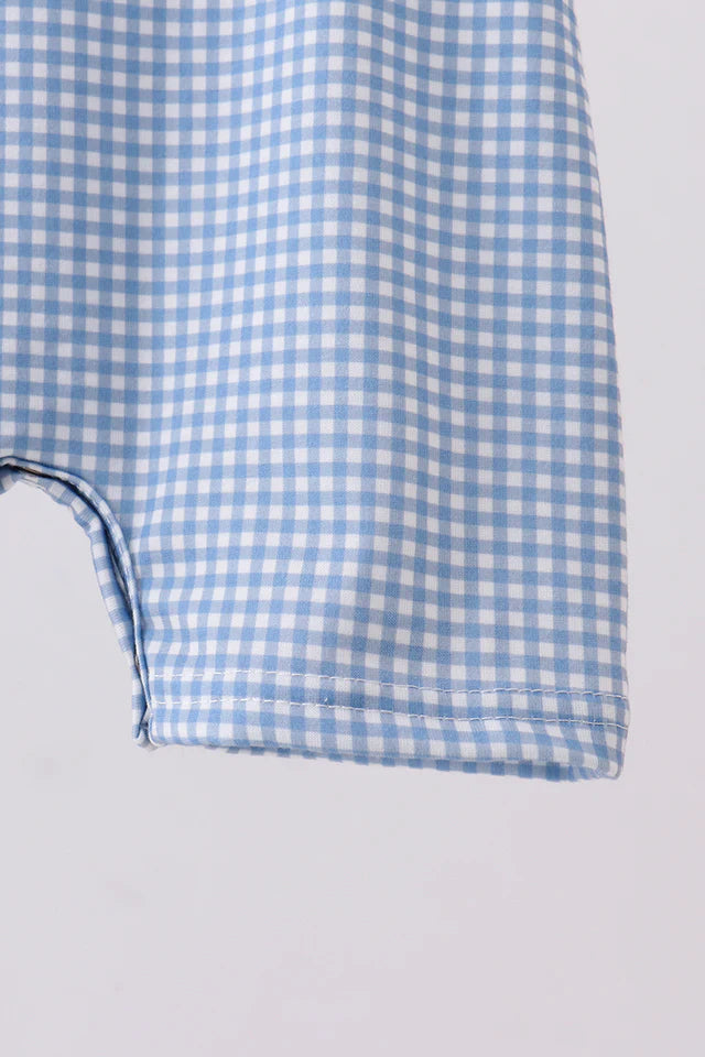 BLUE  SuperHero CHARACTER SMOCKED GINGHAM JONJON