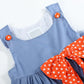 Blue Halloween Boo Dress With Big Bow