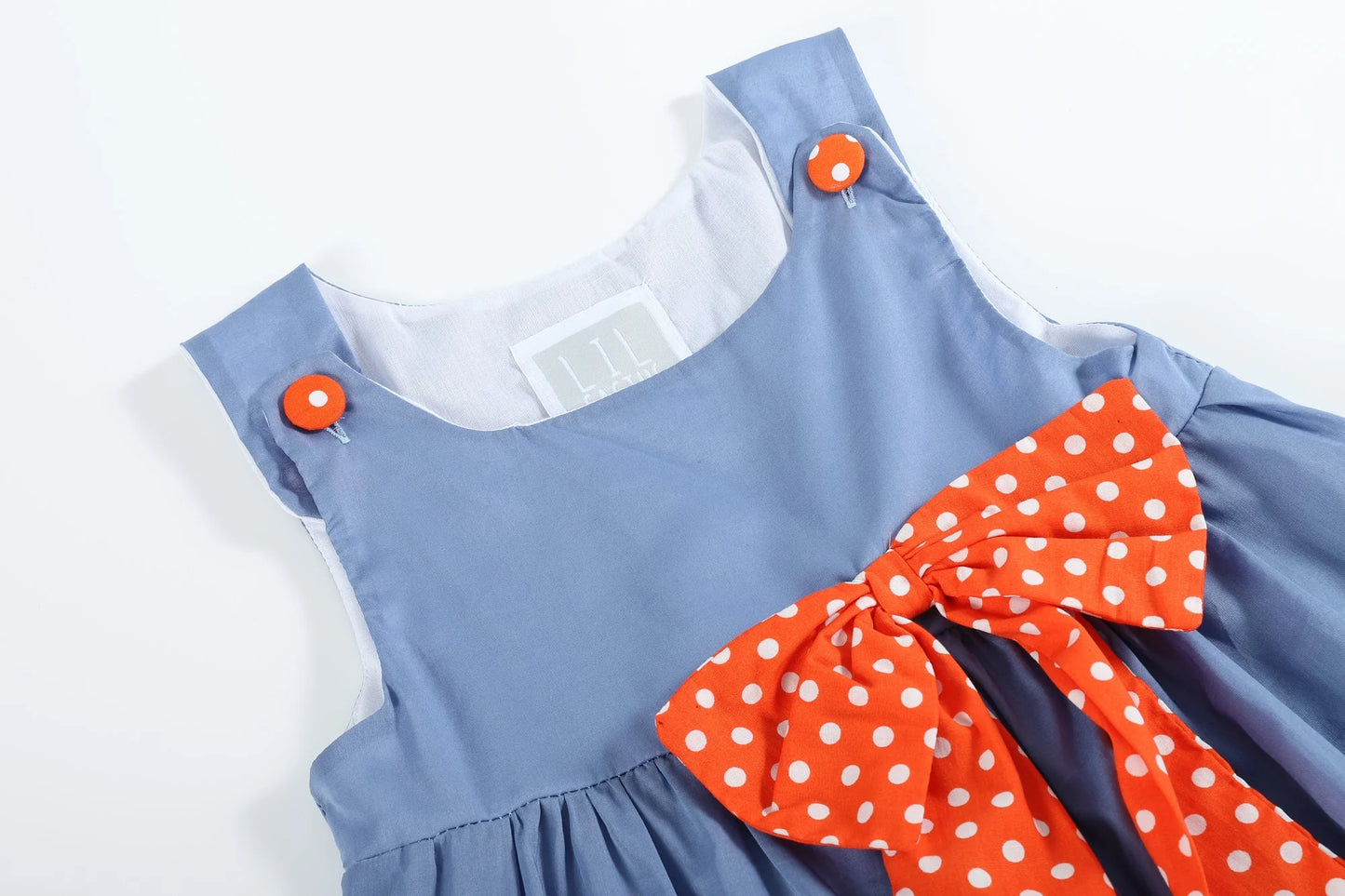 Blue Halloween Boo Dress With Big Bow