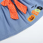 Blue Halloween Boo Dress With Big Bow