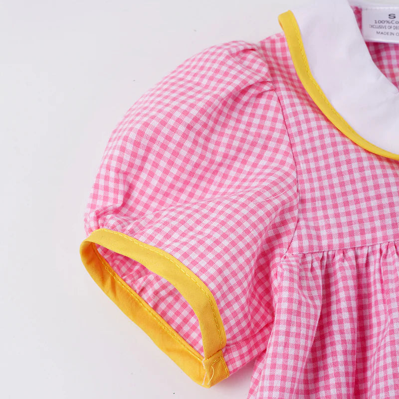 Back to School Pencil Embroidery Woven Dress