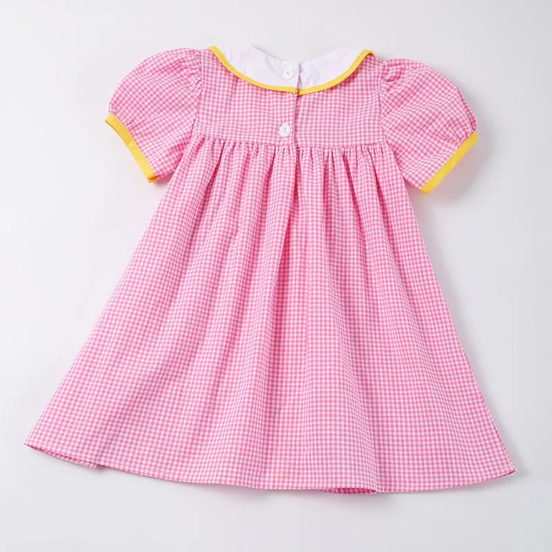 Back to School Pencil Embroidery Woven Dress