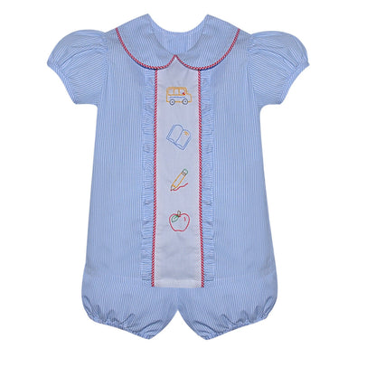 Time for School Embroidered Bloomer Set