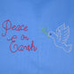 Girls Peace on Earth Embroidered Bubble