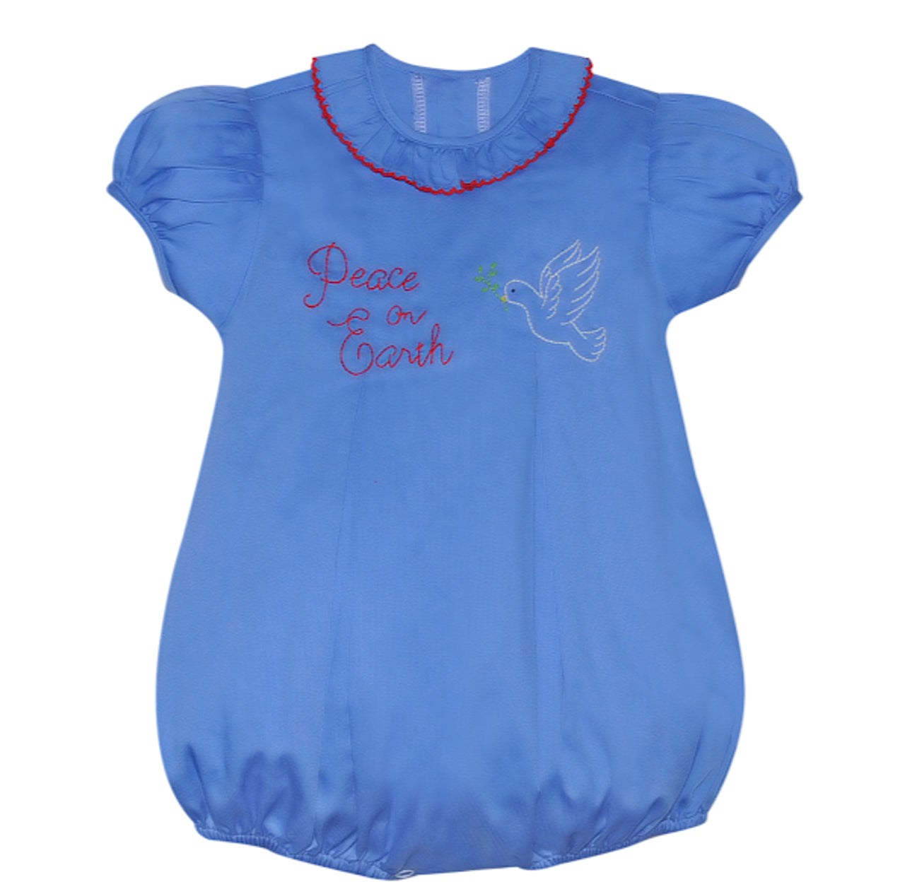 Girls Peace on Earth Embroidered Bubble