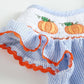 Light Blue Pumpkin Smocked Flutter-Sleeve Playsuit