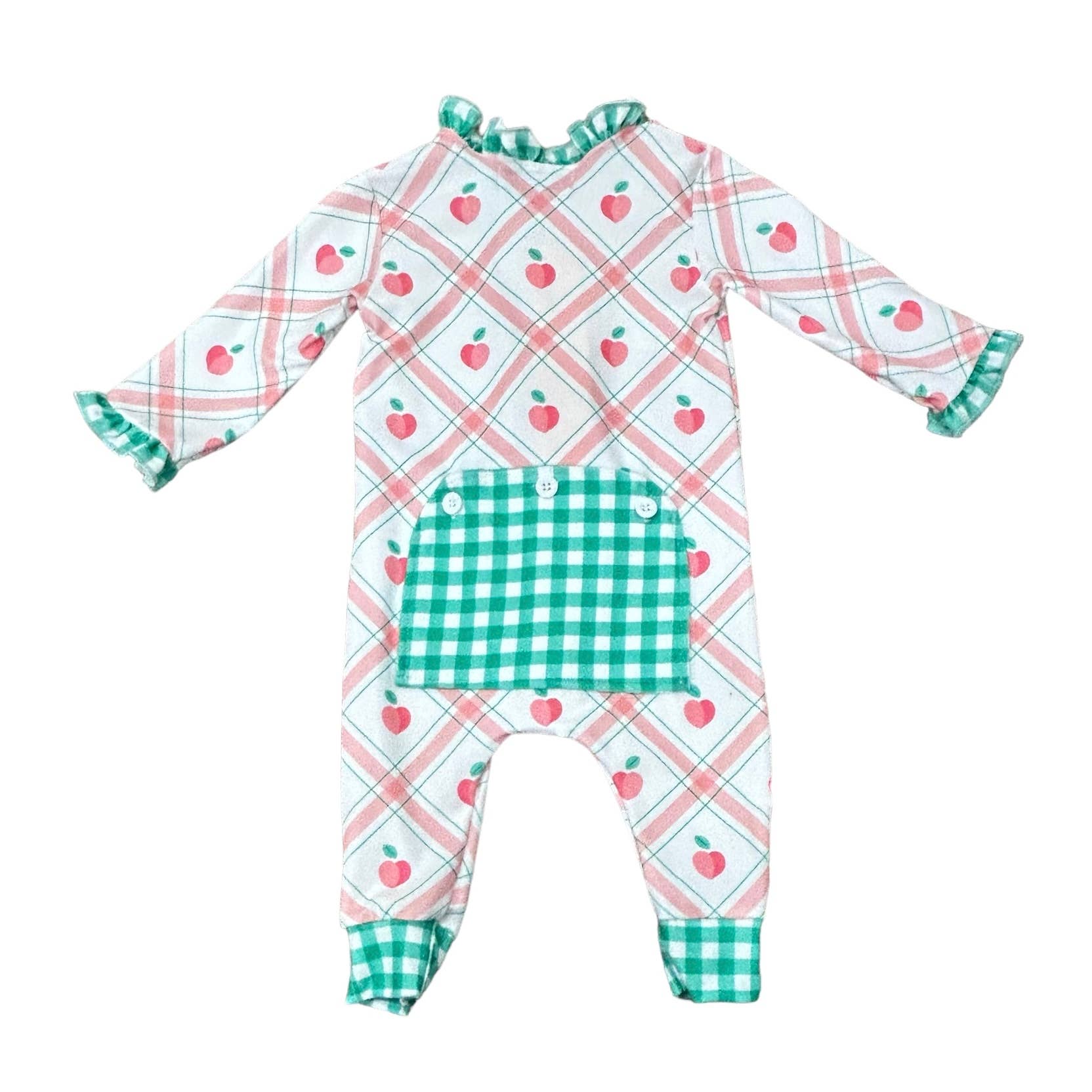 Ruffle Buttflap - Peaches Plaid