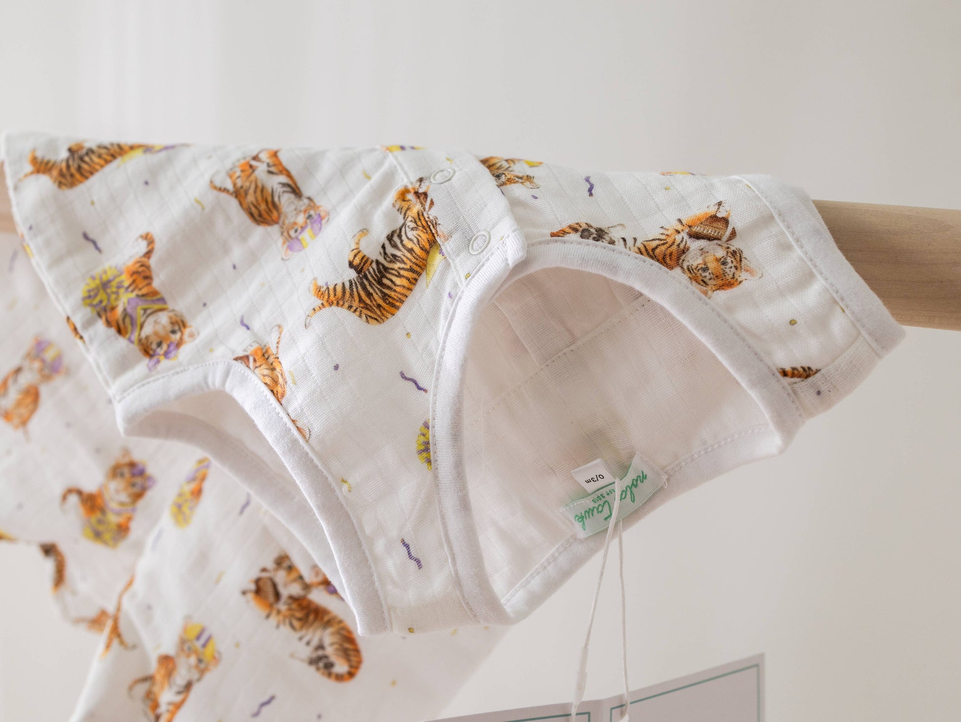 Louisiana Tigers Organic Muslin Shortalls_tigers