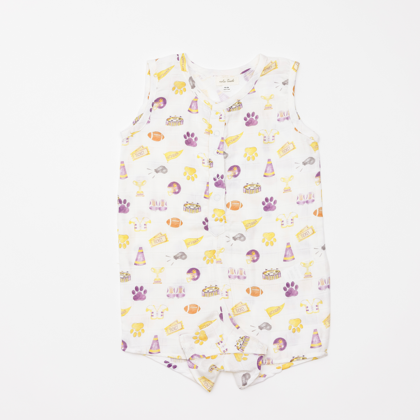 Let's go Tigers Organic Muslin Shortall
