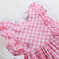 Pink Check Ruffle A-Line Dress
