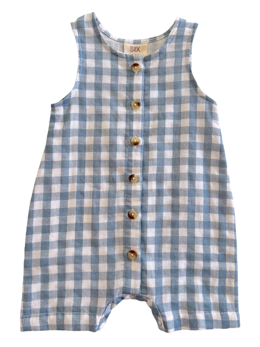 Blue Gingham / Organic Bay Shortie