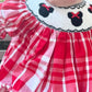Minnie hand smocked plaid dress