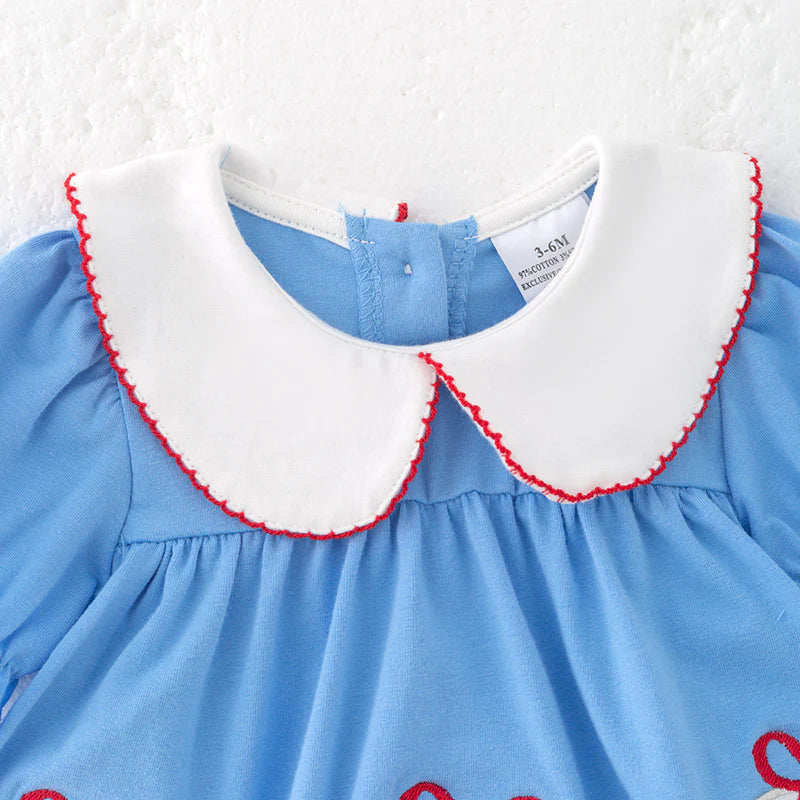 Girls Spring and Summer Baseball Applique Bloomer Set