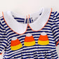 Blue Stripe Candy Corn Bubble