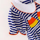 Blue Stripe Candy Corn Bubble