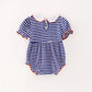 Blue Stripe Candy Corn Bubble
