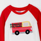 Boys Christmas  Fire Truck Applique Top