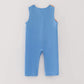 Blue Boys Halloween Ghost Embroidery Romper