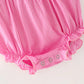 Pink Gingham Halloween Ghost Romper