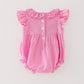 Pink Gingham Halloween Ghost Romper