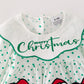 Baby Girls Christmas Cartoon Embroider Romper Set
