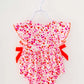 Halloween Floral Ghost Romper with Bows