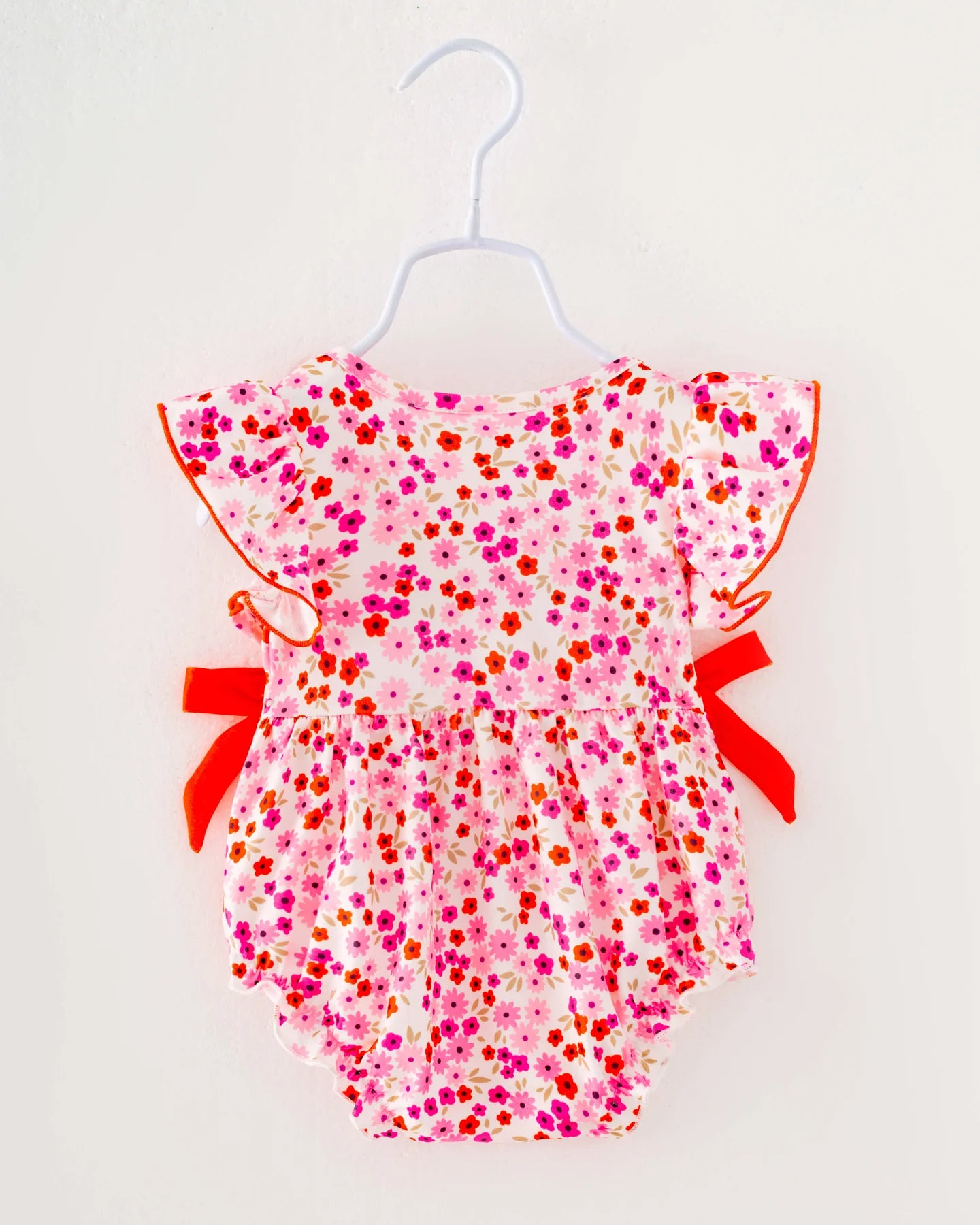 Halloween Floral Ghost Romper with Bows
