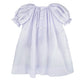 Daygown with Raglan Sleeves and Embroidered Hem: 3 Month / Lavender