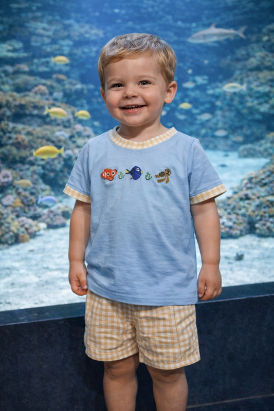 Fish Friends-French Knot Short set
