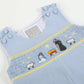 Light Blue Nativity Smocked Overalls
