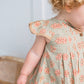 Sage-Green Floral Printed Box Pleat Dress