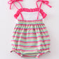 Easter egg stripe strap girl bubble