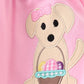 Pink Premium Easter Applique Dog Romper