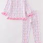 Premium Pink nutcracker girl pajama set