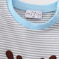 Premium stripe reindeer applique boy romper